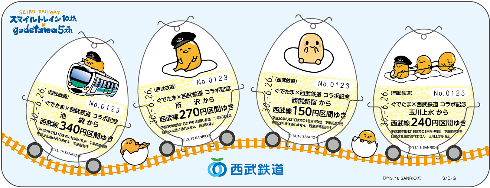 たまご型の乗車券のイメージ画像