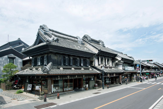 Streets lined with traditional kura-style buildings