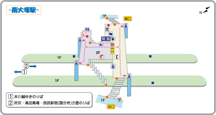 南大塚駅構内図