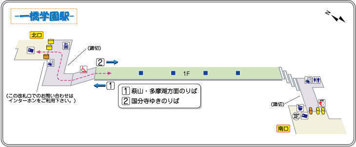 一橋学園駅構内図