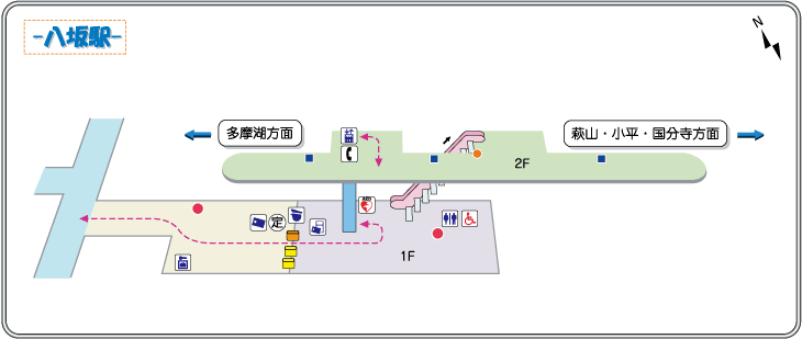 八坂駅構内図