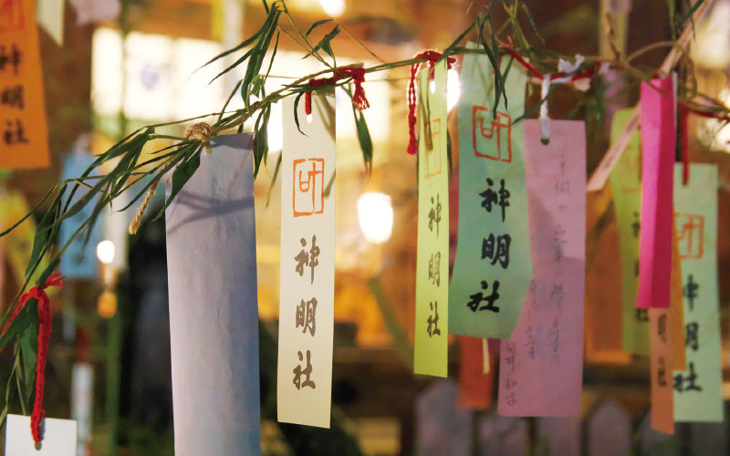 所澤神明社「七夕祭神明宵の市」