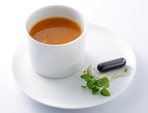 肥肝蒸蛋　搭配螃蟹魚翅湯